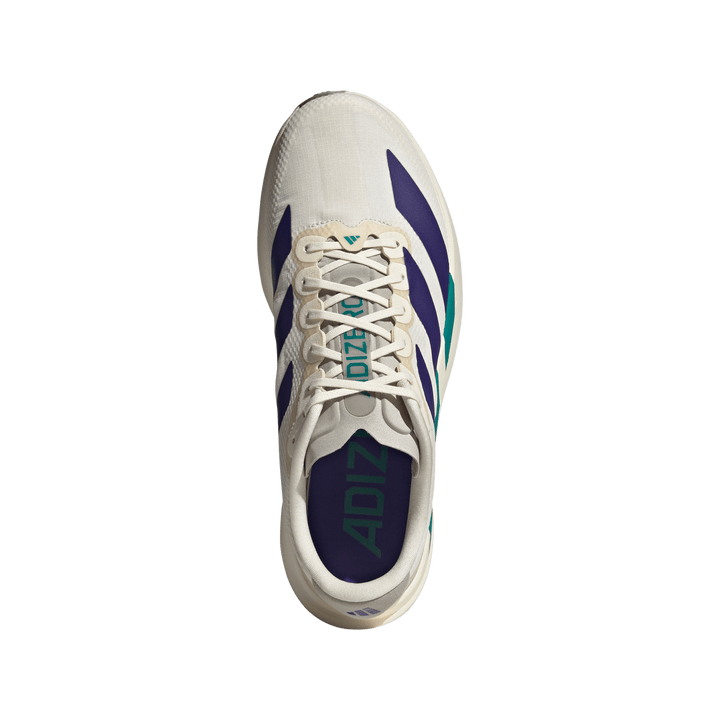 Adidas Mens Adizero Evo SL Woven - Wonder White/Collegiate Purple/Equipment Green - Neutral - AW26