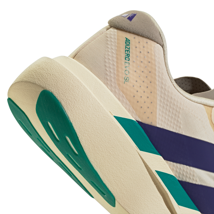Adidas Mens Adizero Evo SL Woven - Wonder White/Collegiate Purple/Equipment Green - Neutral - AW26