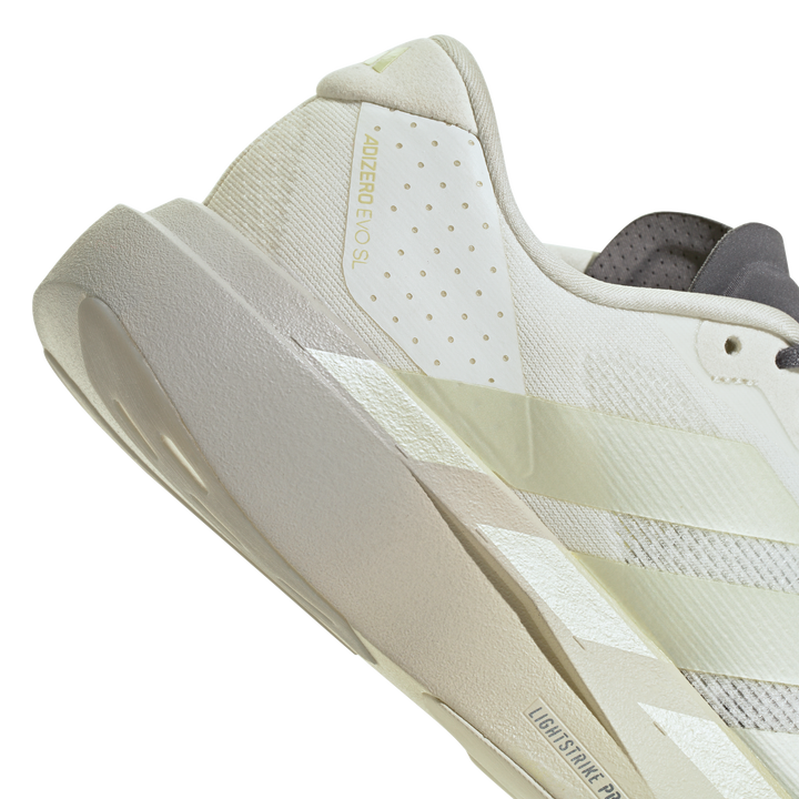 Adidas Womens Adizero Evo SL - Off White/Ice Gold Metallic/Granite - Neutral - AW26