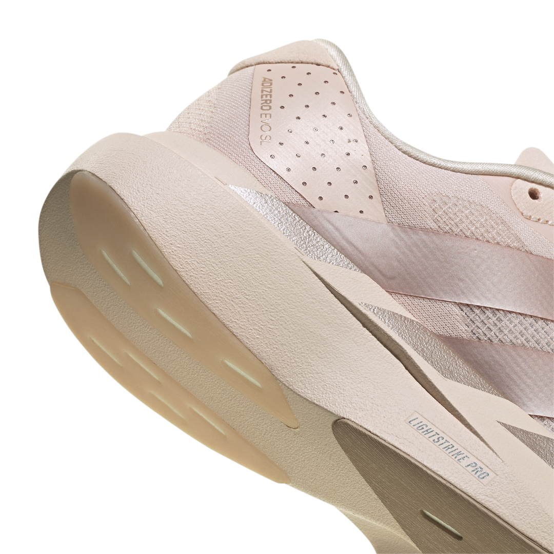 Adidas Womens Adizero Evo SL - Wonder Quartz/Vapour Grey Metallic/Wonder Taupe - Neutral - AW26