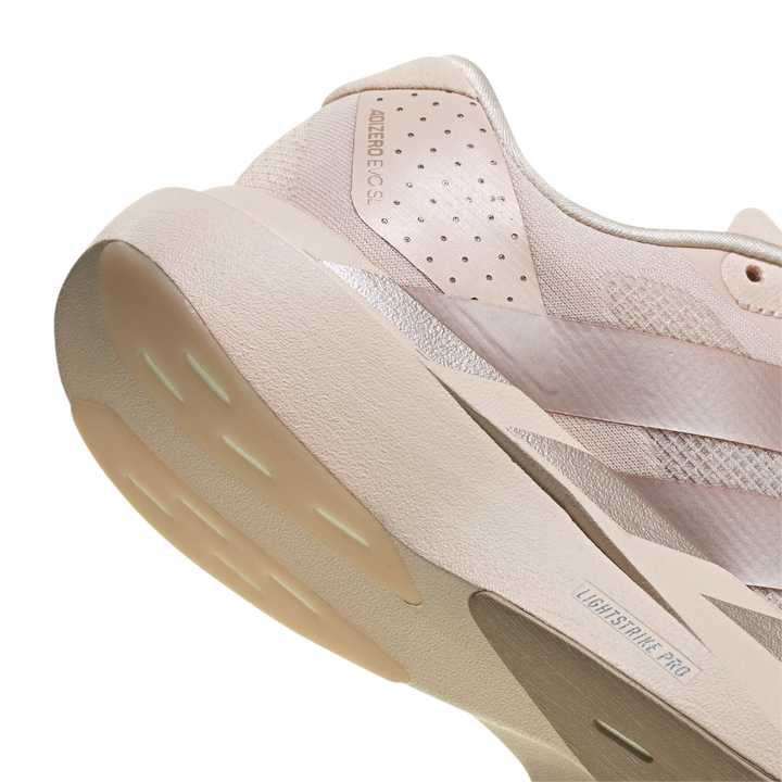 Adidas Womens Adizero Evo SL - Wonder Quartz/Vapour Grey Metallic/Wonder Taupe - Neutral - AW26