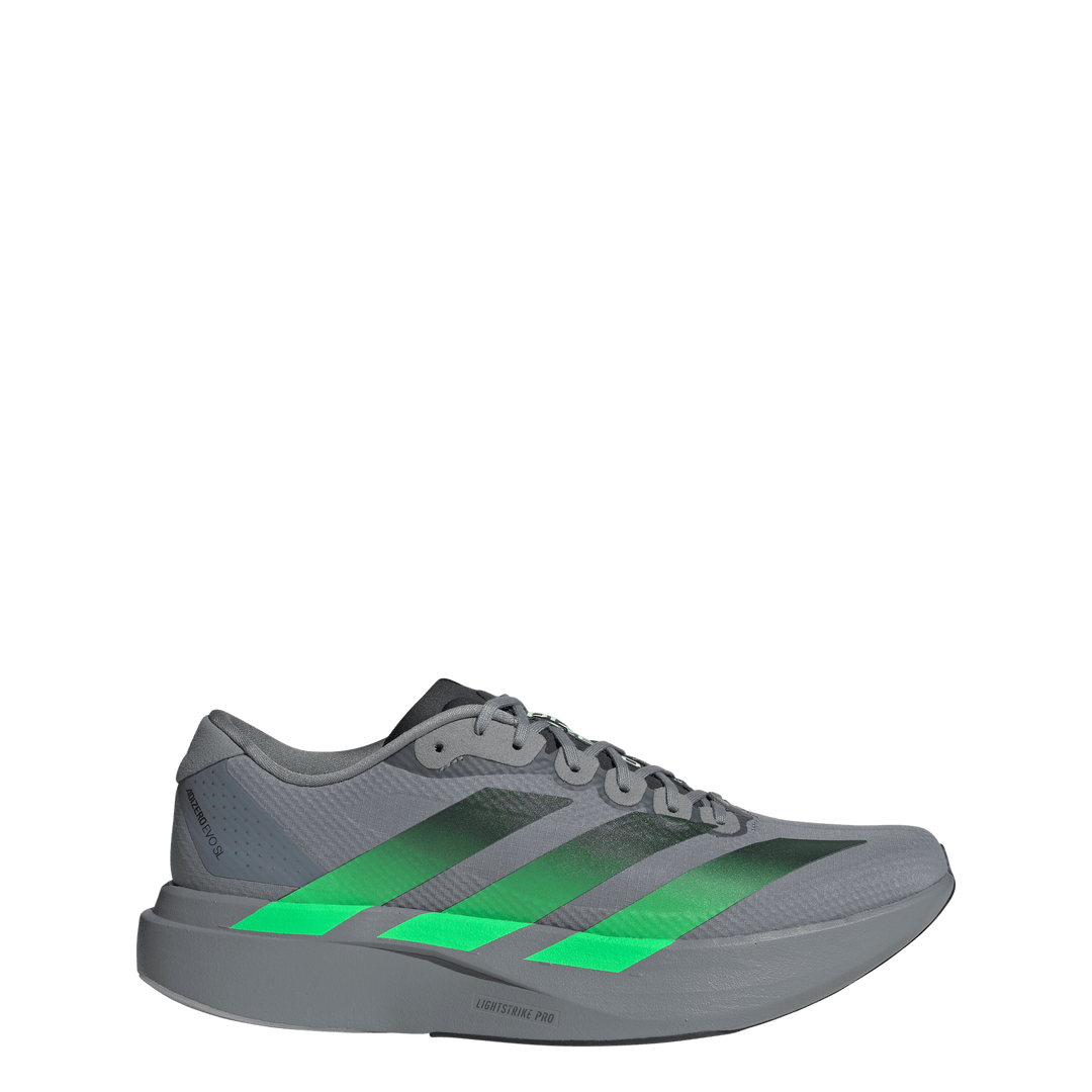 Adidas Herren Adizero Evo SL Woven – Grau/Screaming Green/Carbon – Neutral – SS26
