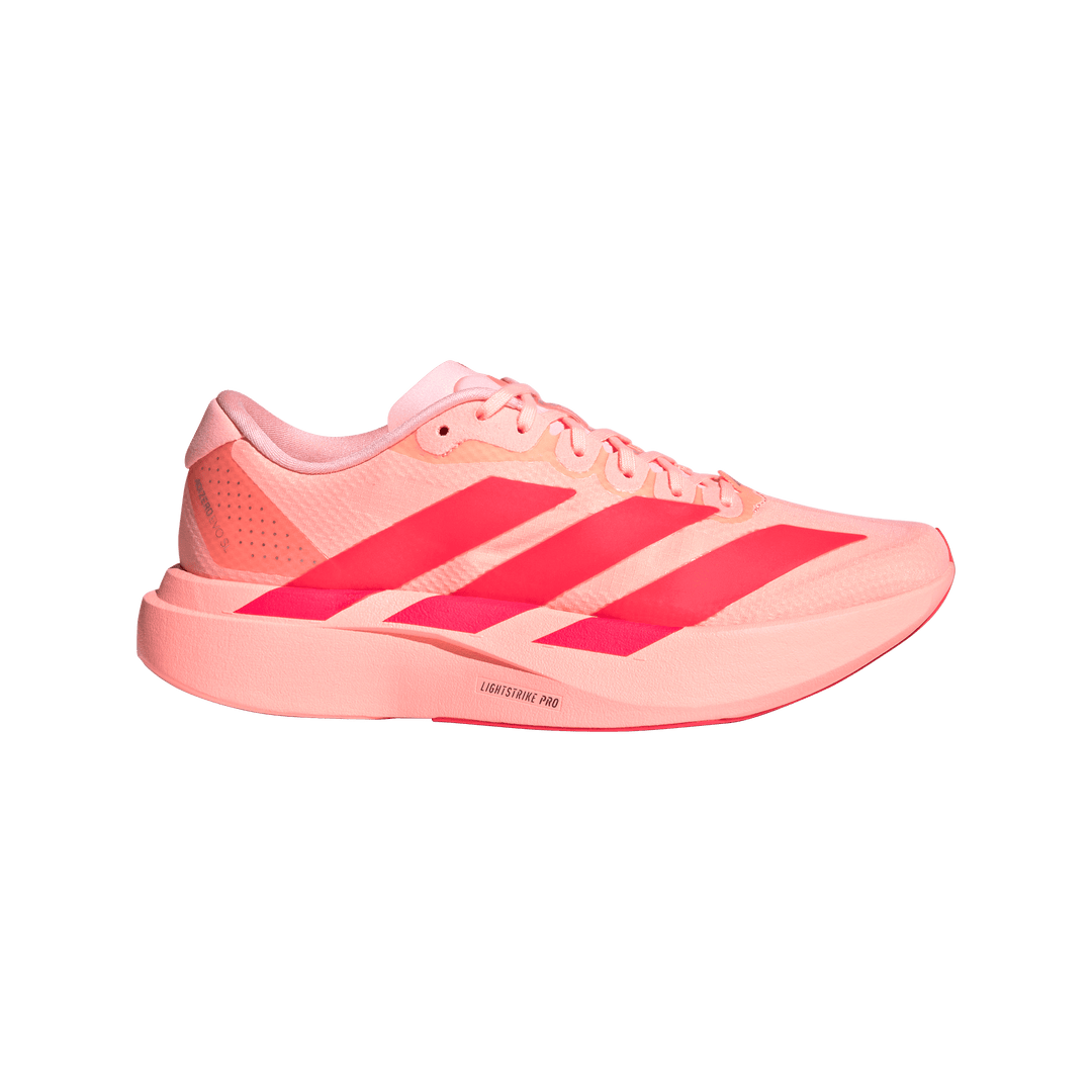 Adidas Womens Adizero Evo SL Woven - Frozen Turbo/Lucid Red/Silver Metallic - Neutral - AW26