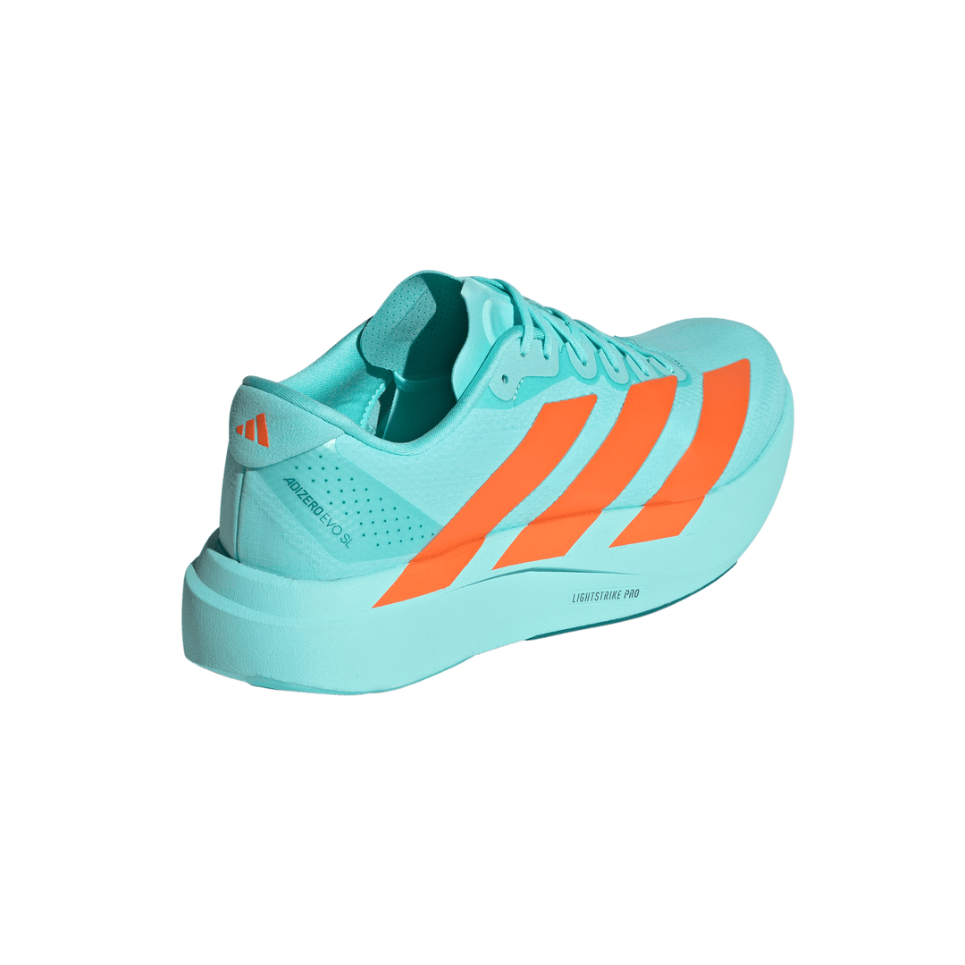 Adidas Mens Adizero Evo SL Woven - Flash Aqua/Impact Orange/Arctic Fusion - Neutral - AW26