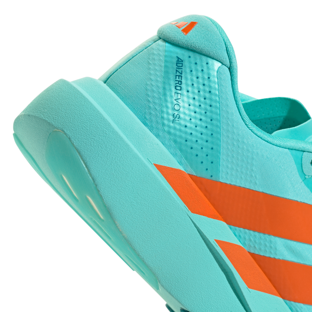 Adidas Mens Adizero Evo SL Woven - Flash Aqua/Impact Orange/Arctic Fusion - Neutral - AW26