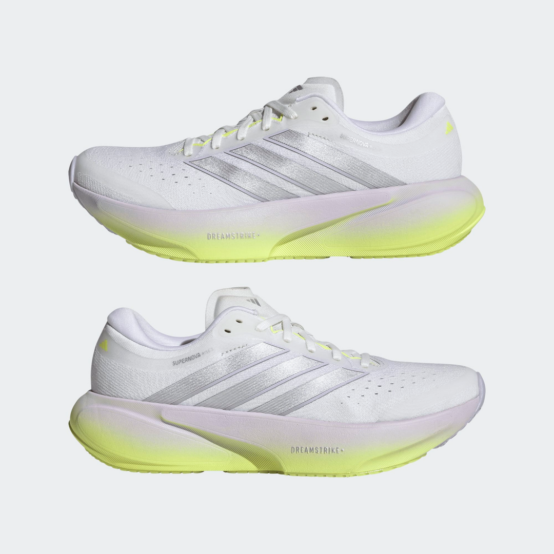 Adidas Womens Supernova Rise 3 - Crystal White/Silver Metallic/Purple Tint - Neutral - AW26