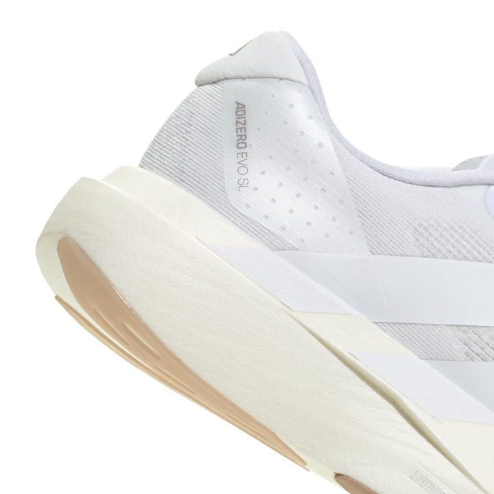 Adidas Womens Adizero Evo SL - Cloud White/Cloud White/Warm Sandstone - Neutral - SS26