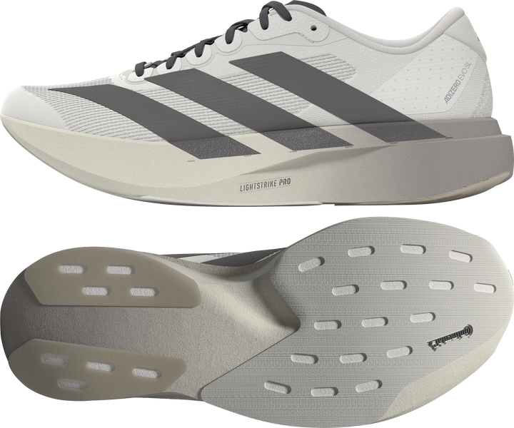 Adidas Mens Adizero Evo SL - Off White/Aurora Coffee Metallic/Matte Silver - Neutral - AW26