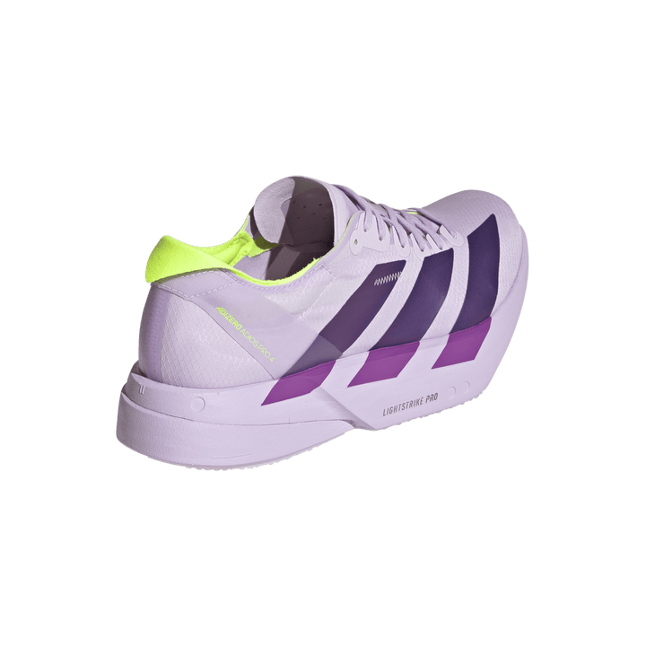 Adidas Womens Adizero Adios Pro 4 - Purple Tint/Solar Purple/Signal Green - Neutral - AW26