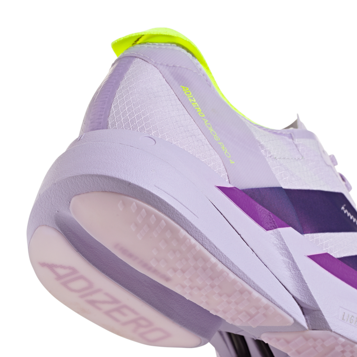 Adidas Womens Adizero Adios Pro 4 - Purple Tint/Solar Purple/Signal Green - Neutral - AW26