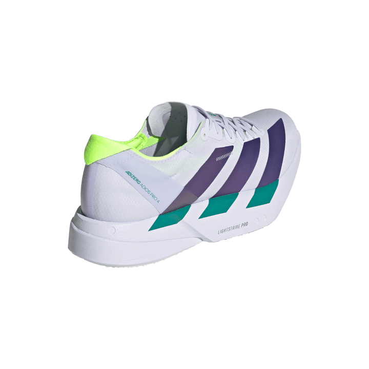 Adidas Mens Adizero Adios Pro 4 - Frozen Purple/Solar Purple/Signal Green - Neutral - AW26
