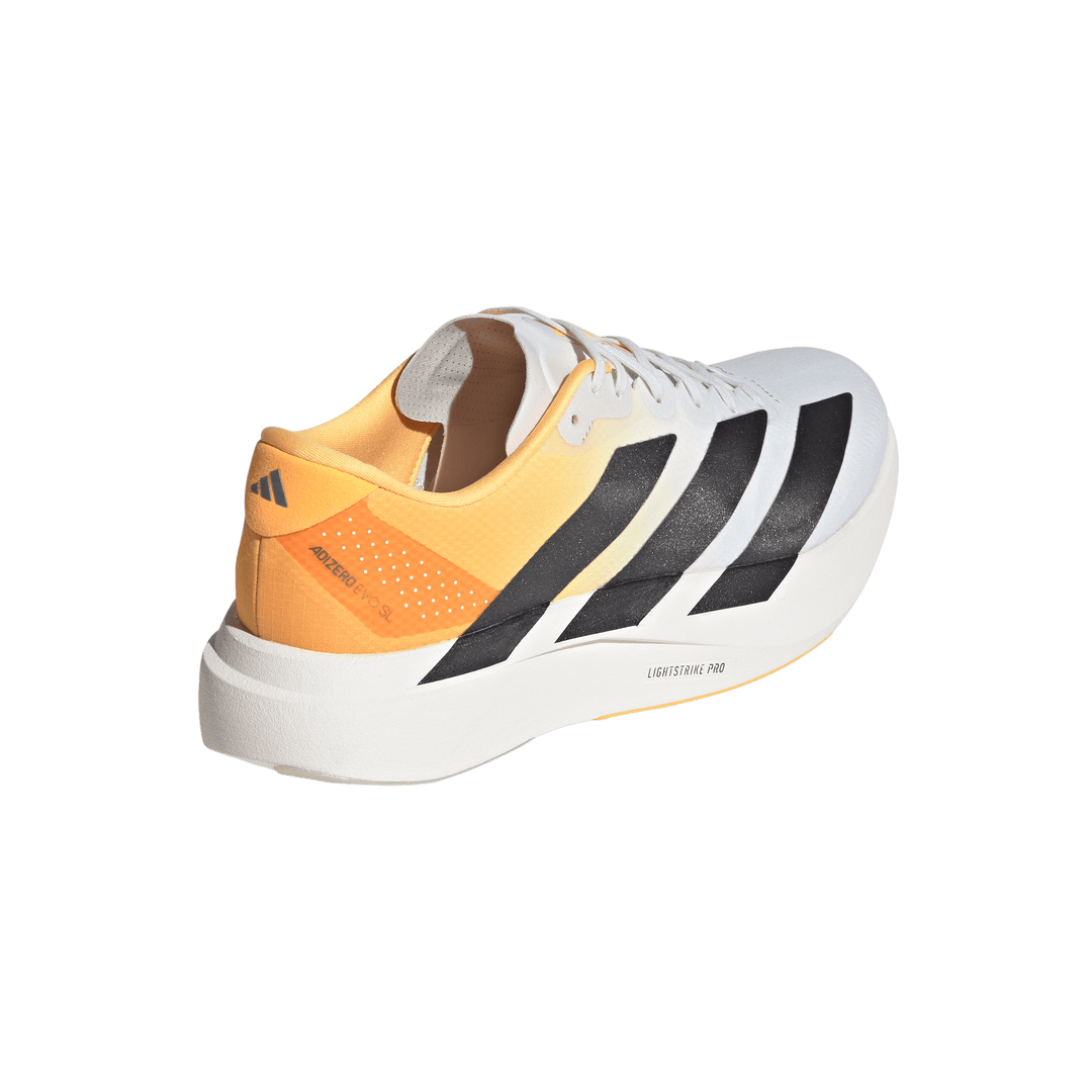 Adidas Mens Adizero Evo SL Woven - Crystal White/Lucid Tangerine/Iron Metallic - Neutral - AW26