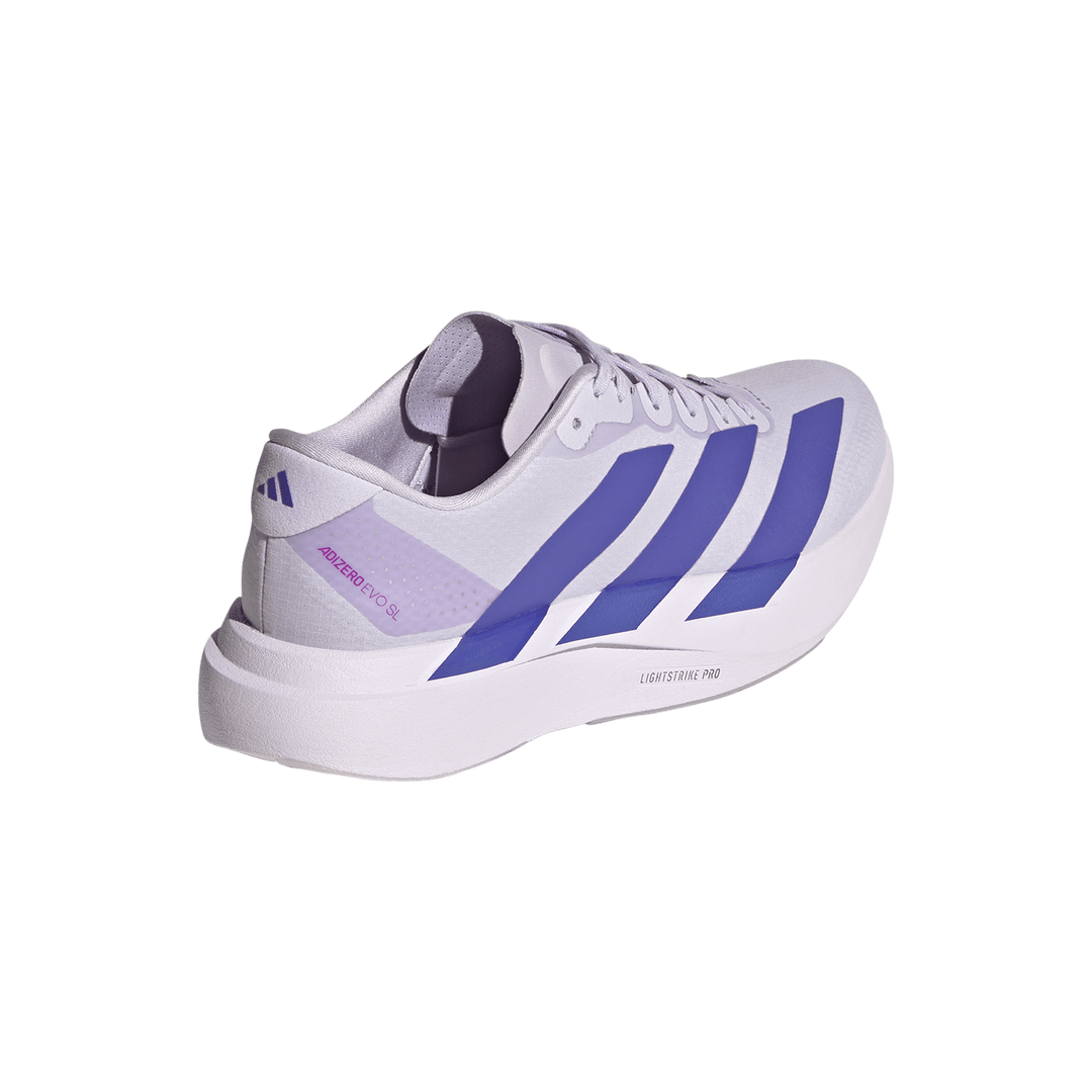 Adidas Womens Adizero Evo SL Woven - Glory Grey/Solar Purple/Purple Tint - Neutral - AW26
