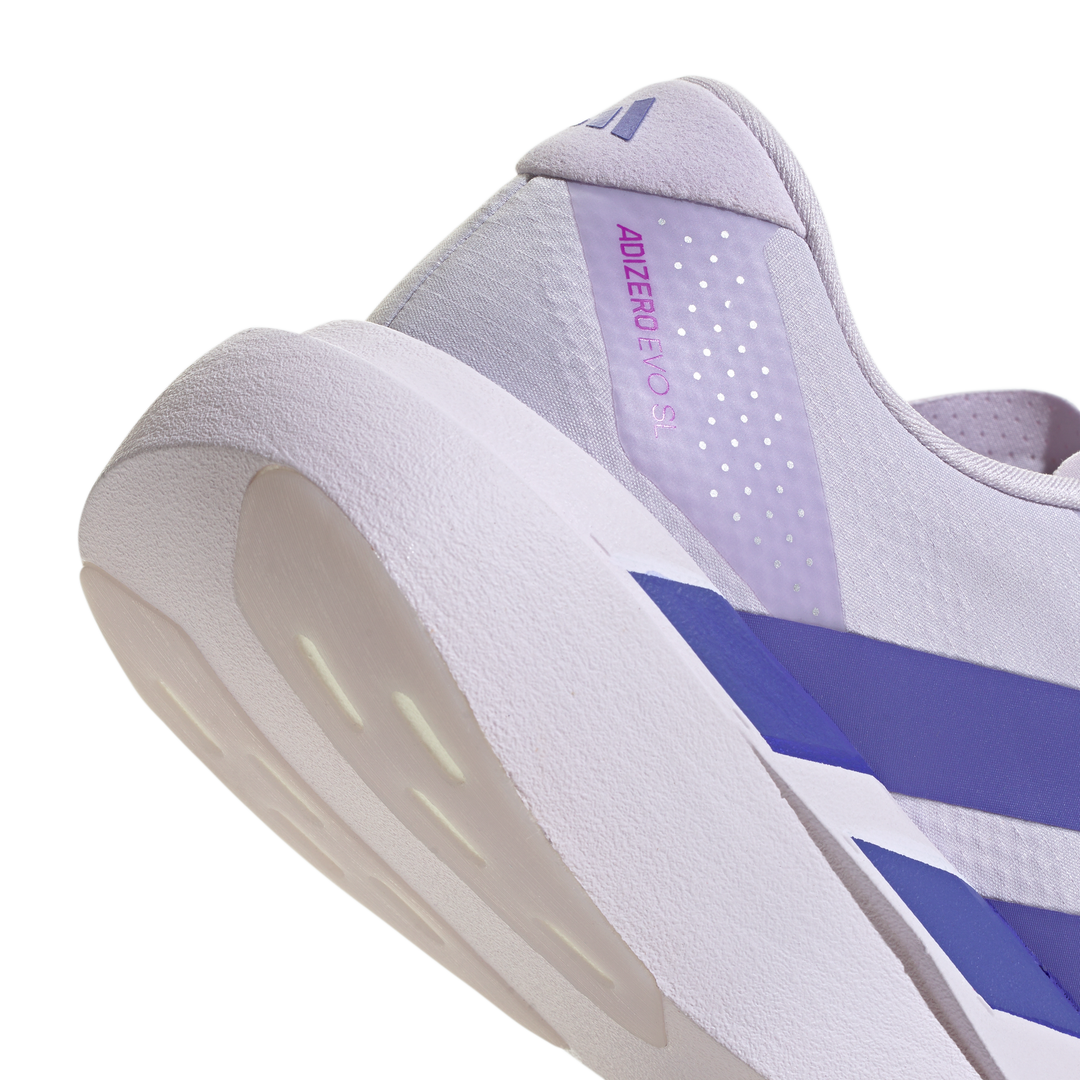 Adidas Womens Adizero Evo SL Woven - Glory Grey/Solar Purple/Purple Tint - Neutral - AW26