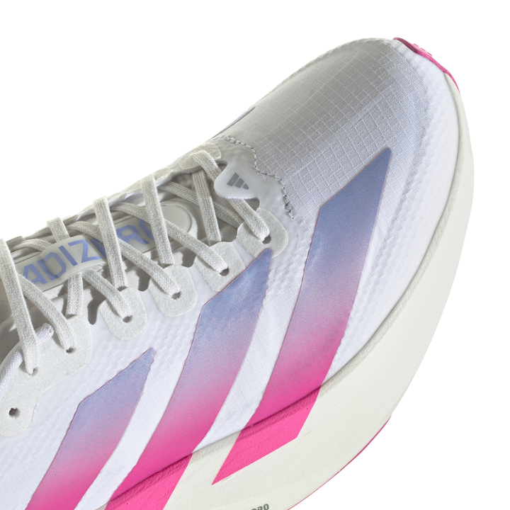 Adidas Womens Adizero Evo SL Woven - Footwear White/Lucid Fuchsia/Violet Tone - Neutral - AW26