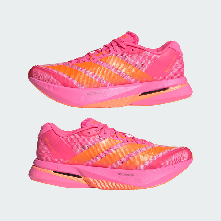 Adidas Womens Adizero Boston 13 - Lucid Pink/Lucid Orange/Iron Metallic - Neutral - SS26