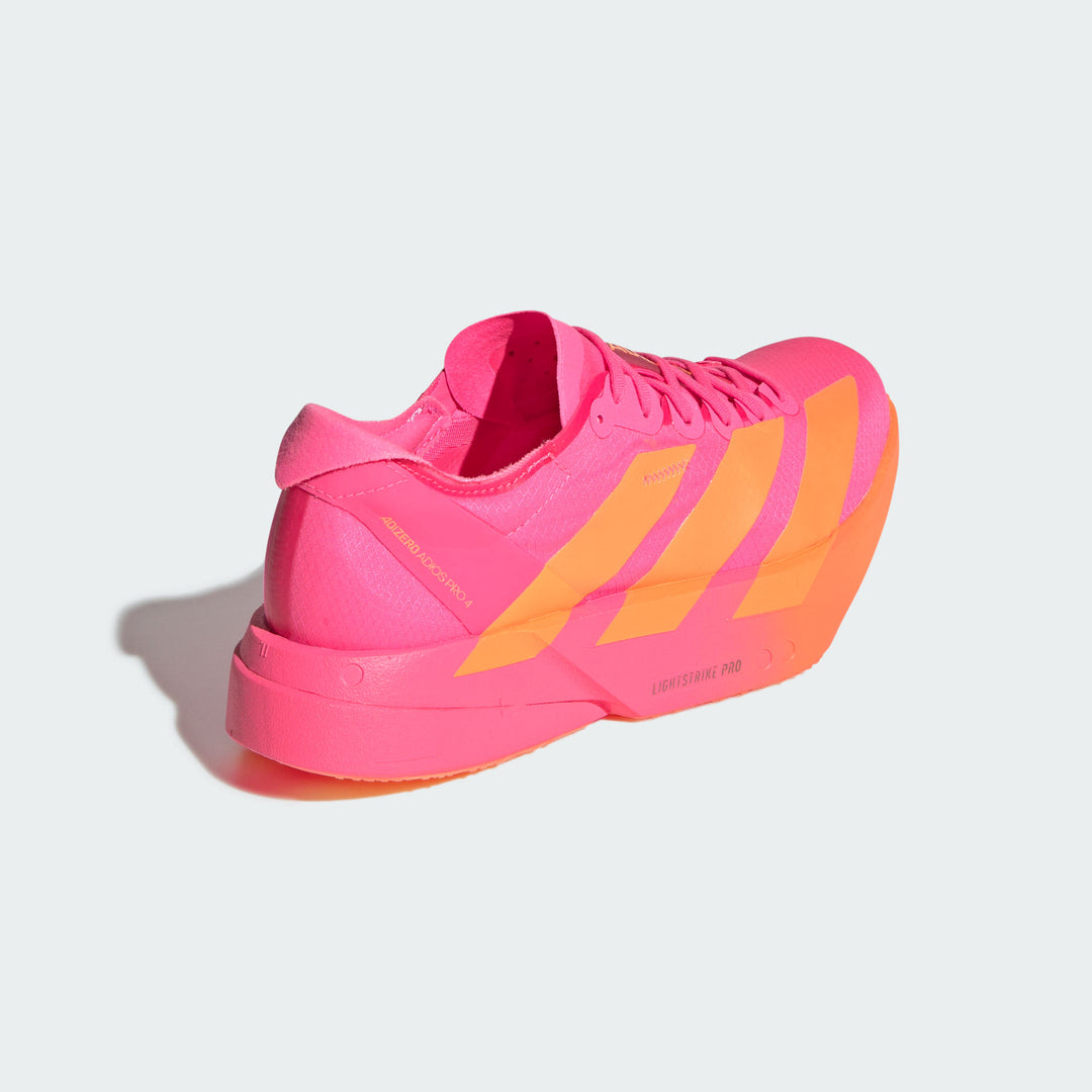 Adidas Womens Adizero Adios Pro 4 - Lucid Pink/Lucid Orange/Iron Metallic - Neutral - SS26