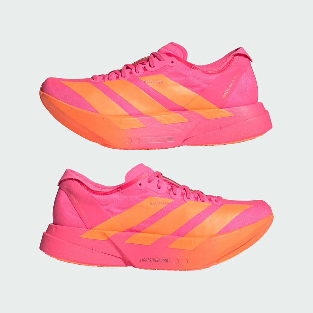 Adidas Womens Adizero Adios Pro 4 - Lucid Pink/Lucid Orange/Iron Metallic - Neutral - SS26