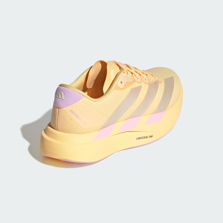 Adidas Damen Adizero Evo SL Woven - Ice Tangerine/Ice Gold Metallic/Bliss Lilac - Neutral - SS26