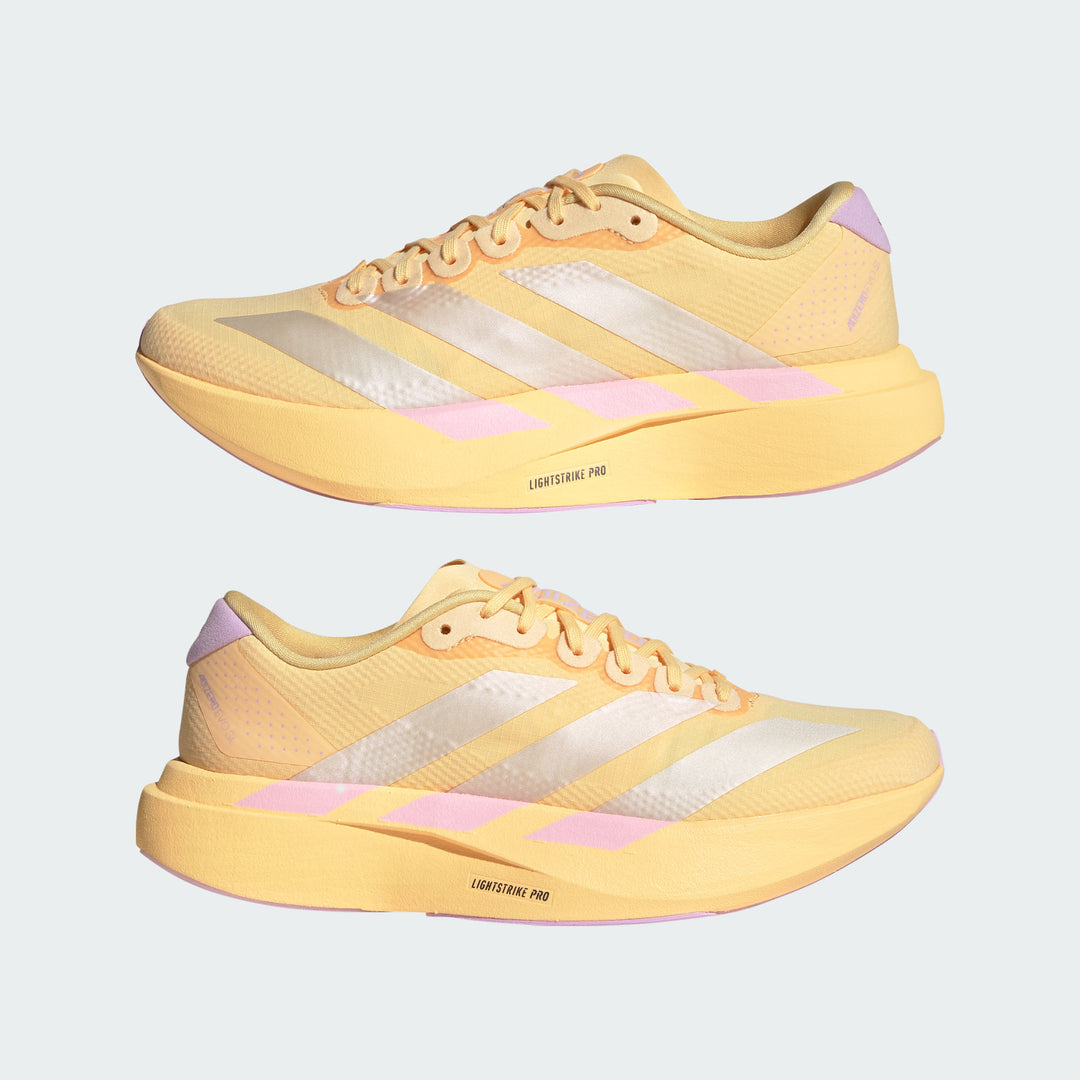 Adidas Damen Adizero Evo SL Woven - Ice Tangerine/Ice Gold Metallic/Bliss Lilac - Neutral - SS26