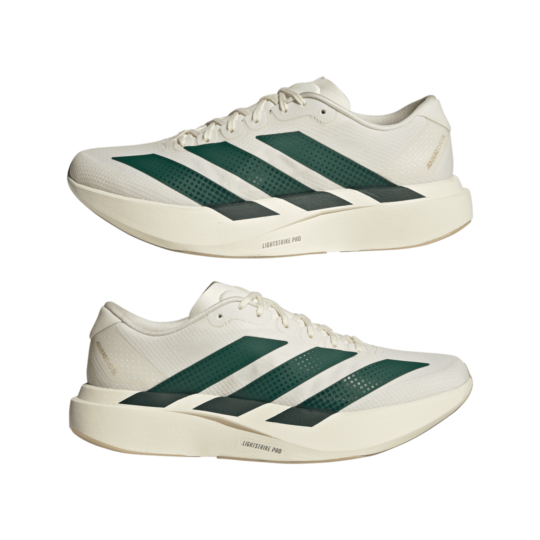Adidas Mens Adizero Evo SL Woven - Off White/Collegiate Green/Royal Blue - Neutral - AW26
