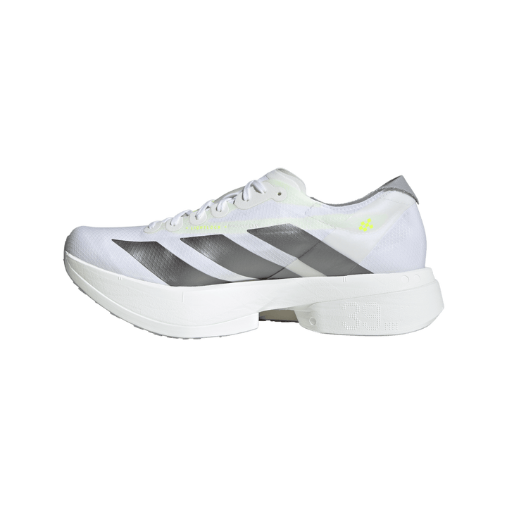 Adidas Mens Adizero Adios Pro 4 - Footwear White/Iron Metallic/Solar Yellow - Neutral - AW26
