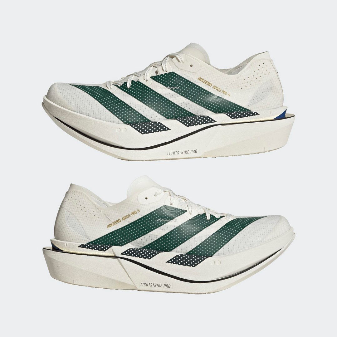 Adidas Mens Adizero Adios Pro 5 - Off White/Collegiate Green/Royal Blue - Neutral - AW26