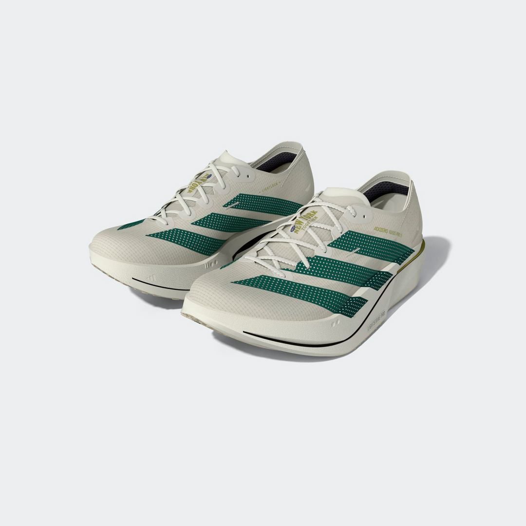 Adidas Mens Adizero Adios Pro 5 - Off White/Collegiate Green/Royal Blue - Neutral - AW26