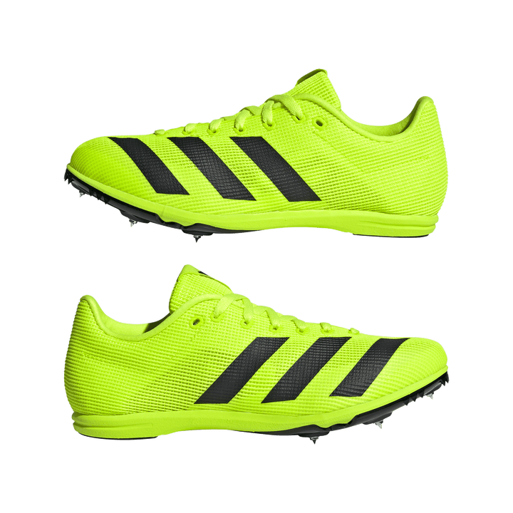 Adidas Allroundstar Junior Running Spikes - Lucid Lemon/Core Black/Silver Metallic - AW25