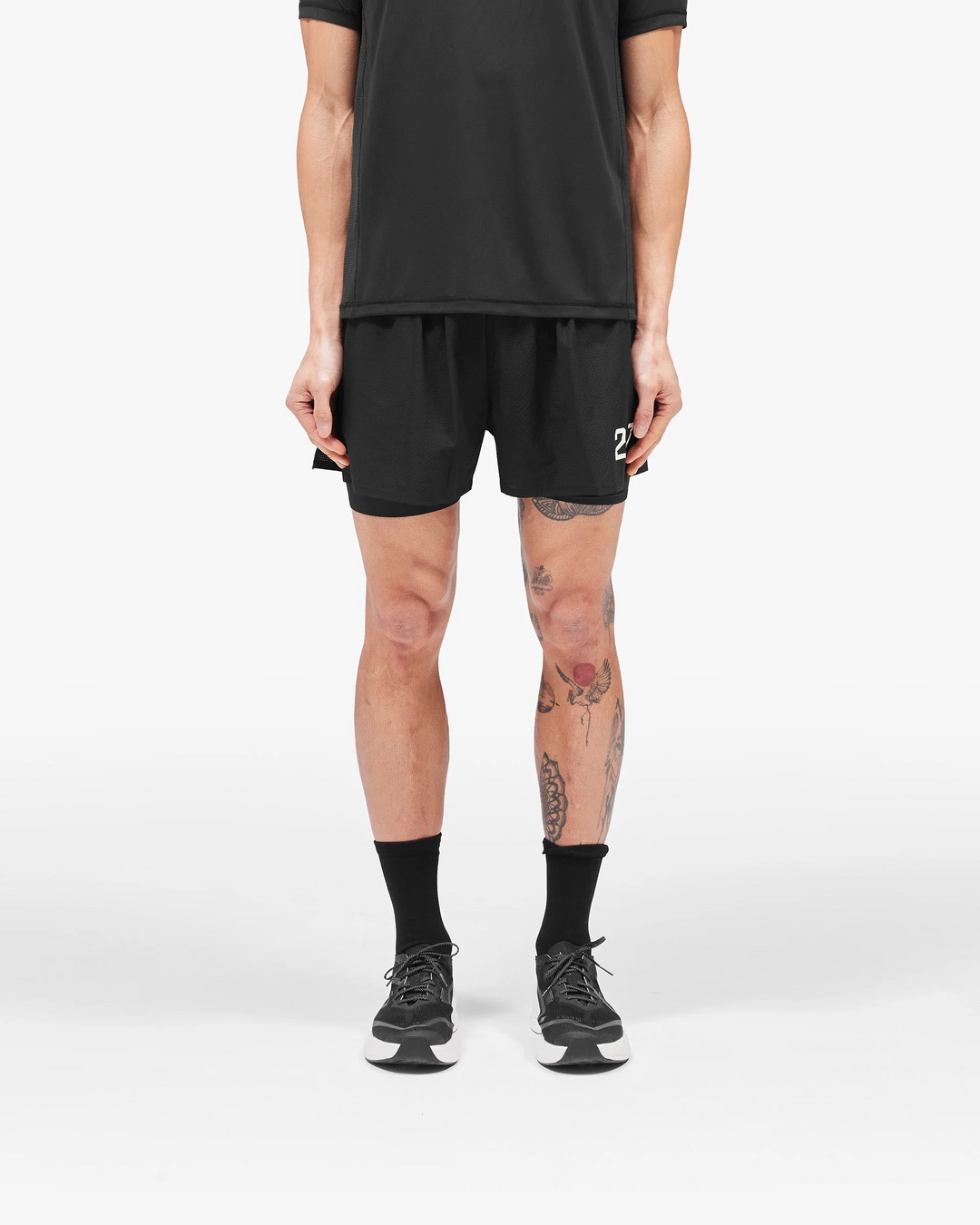 247 Represent Mens Trail Shorts - Jet Black - AW26