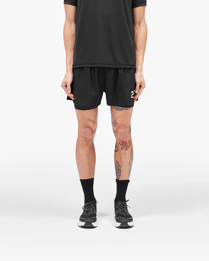 247 Represent Mens Trail Shorts - Jet Black - AW26