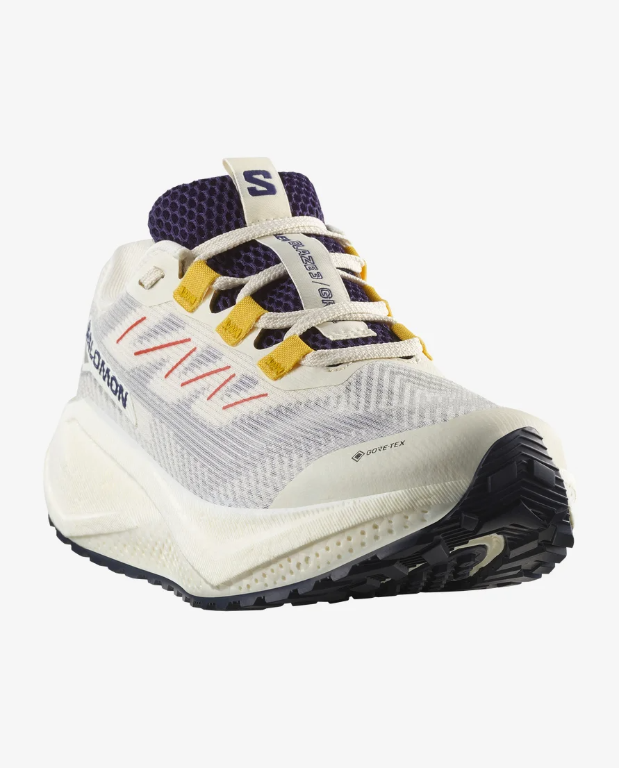 Salomon Womens Aero Blaze 3 GRVL GTX - Vanilla Ice/Astral Aura/Lemon - Trail - AW25