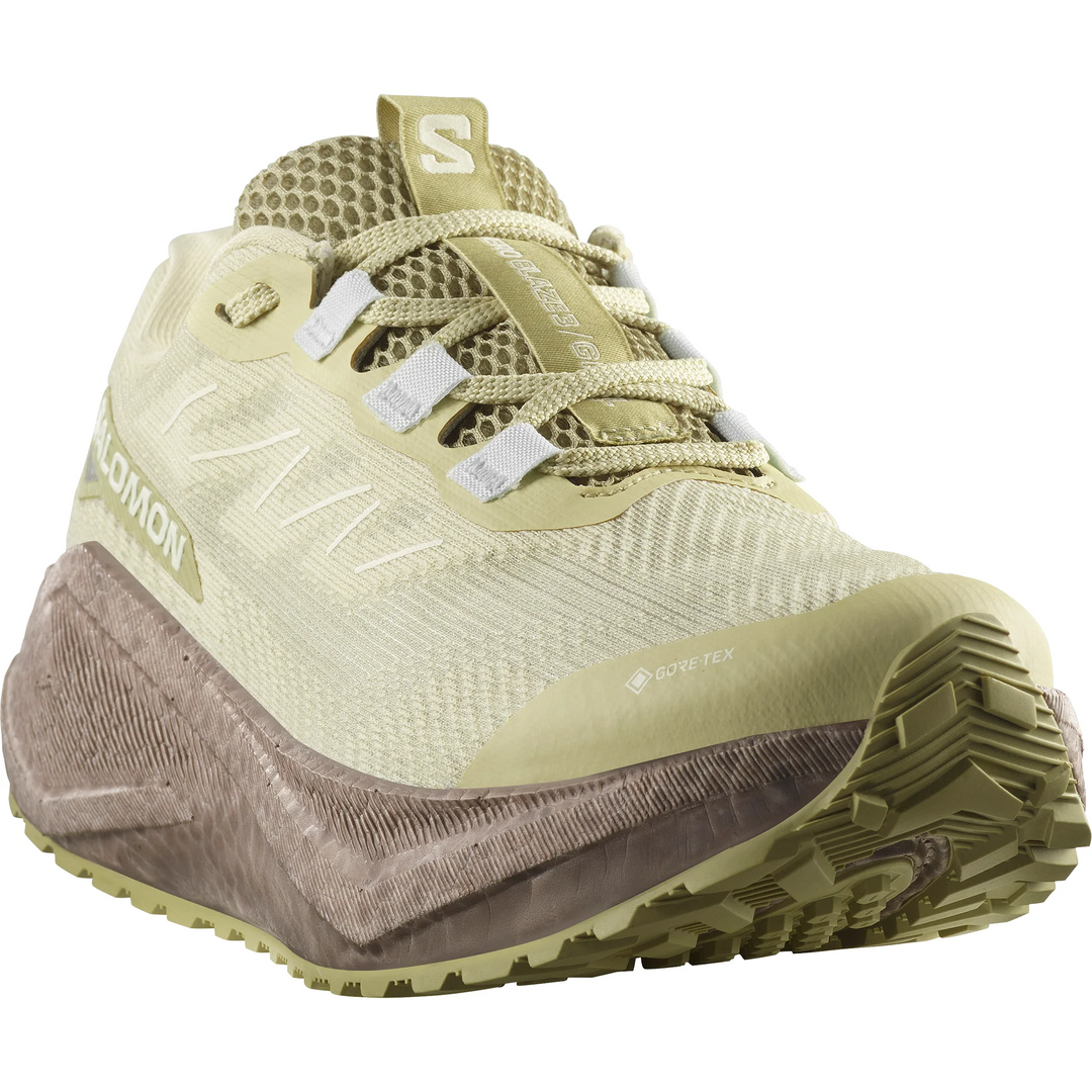 Salomon Womens Aero Blaze 3 GRVL GTX - Green Haze/Iron/Ice Flow - Trail - AW25