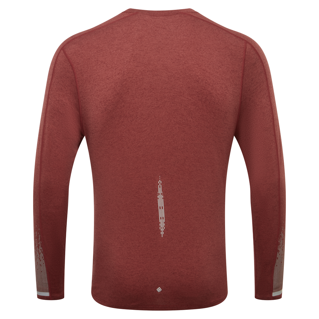 RonHill Mens Tech Reflect L/S Tee - Chestnut Marl/Reflect - AW25