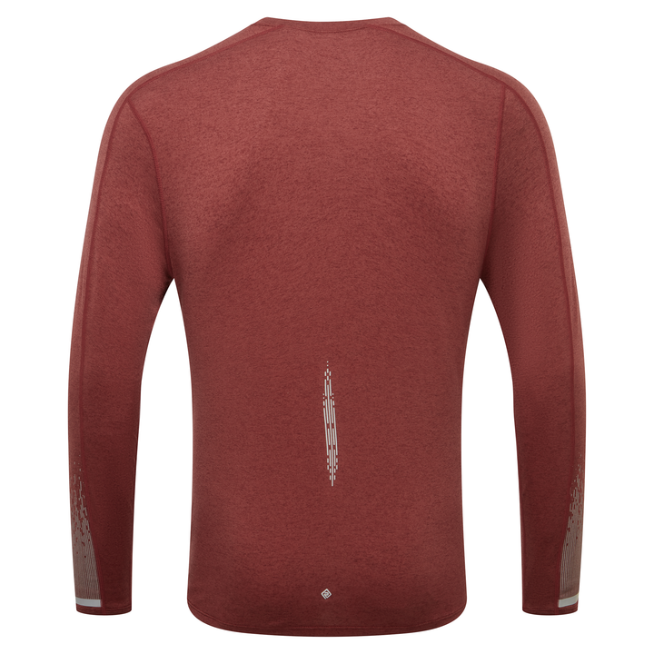 RonHill Mens Tech Reflect L/S Tee - Chestnut Marl/Reflect - AW25
