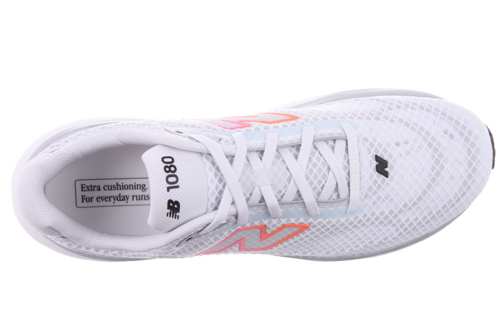 New Balance Hommes 1080V15 - Blanc/Rose Chaleur/Tangerine - Neutre - SS26