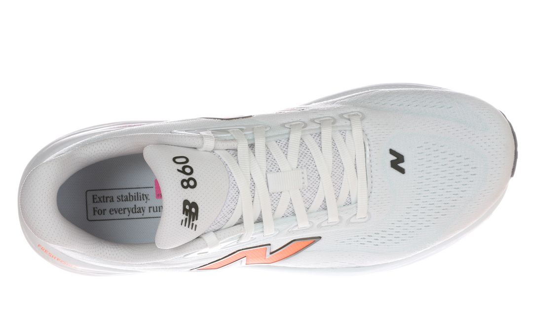 New Balance Herren 860v15 – Weiß/Tangerine Heat/Glint Blue – Stabilität – SS26