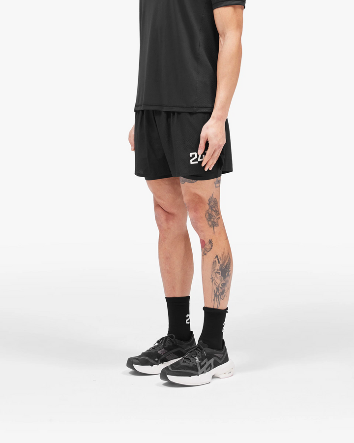 247 Represent Mens Trail Shorts - Jet Black - AW26