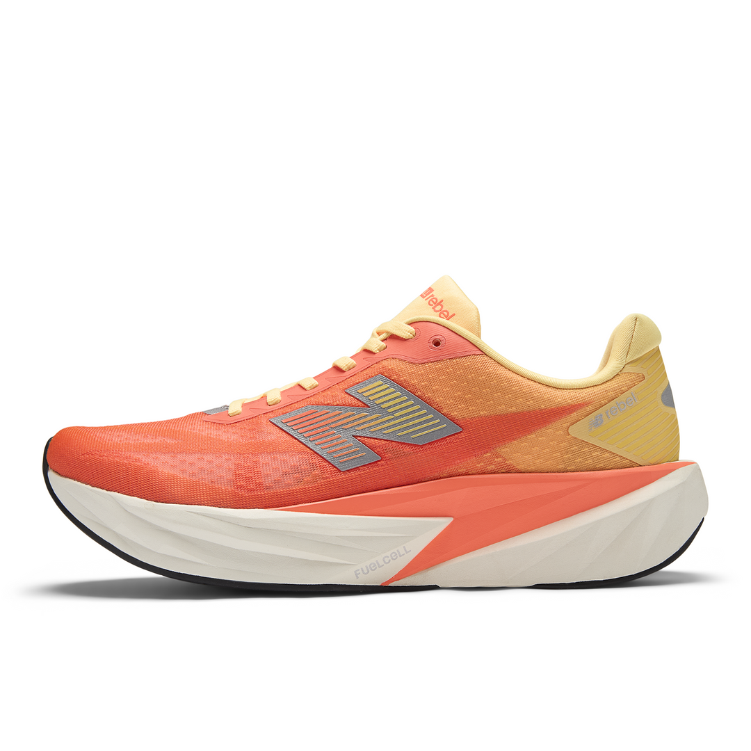 New Balance Mens FuelCell Rebel V5 Wide - 2E Width - Tangerine Heat/Silver Metallic - Neutral - SS26