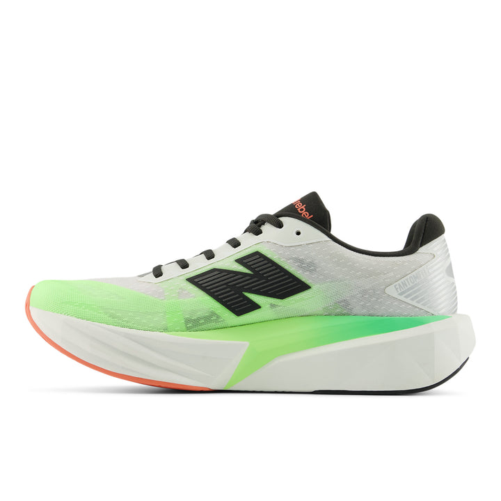 New Balance Mens FuelCell Rebel V5 Riswing - White/Mint Flash/Lime Leaf - Neutral - AW25