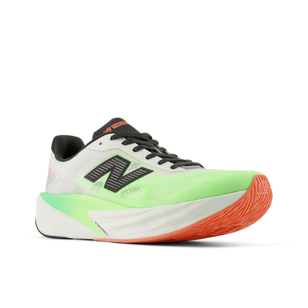 New Balance Mens FuelCell Rebel V5 Riswing - White/Mint Flash/Lime Leaf - Neutral - AW25
