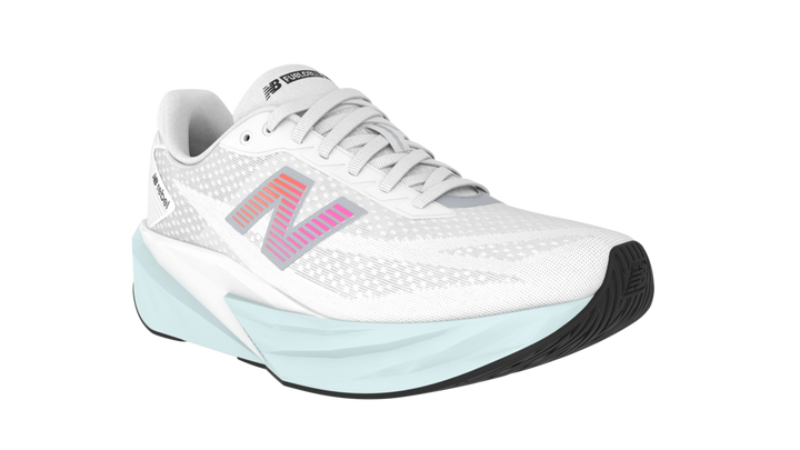 New Balance Herren FuelCell Rebel V5 – Weiß/Pink Heat/Glint Blue – Neutral – SS26