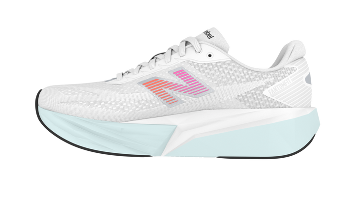 New Balance Herren FuelCell Rebel V5 – Weiß/Pink Heat/Glint Blue – Neutral – SS26