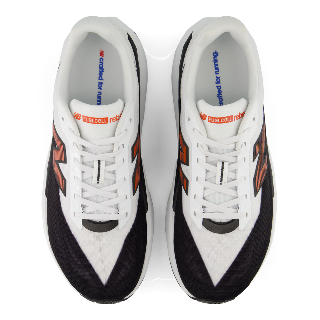New Balance Mens FuelCell Rebel V5 - White/Neo Flame - Neutral - AW26