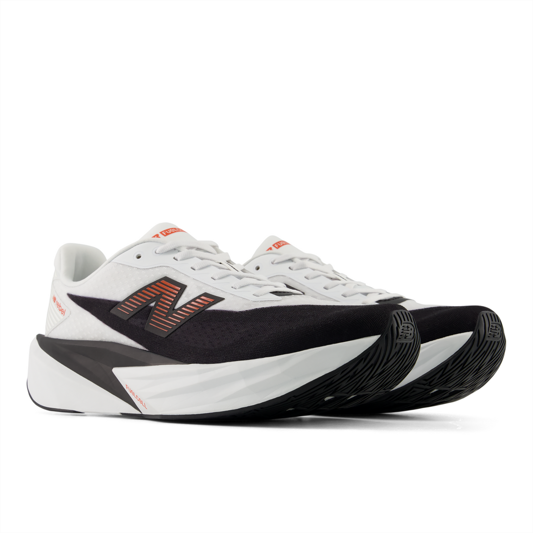 New Balance Mens FuelCell Rebel V5 - White/Neo Flame - Neutral - AW26