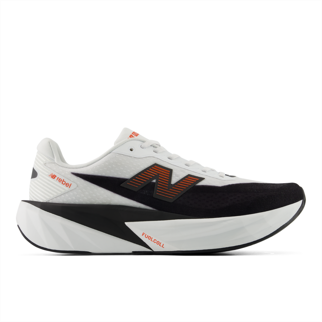 New Balance Mens FuelCell Rebel V5 - White/Neo Flame - Neutral - AW26