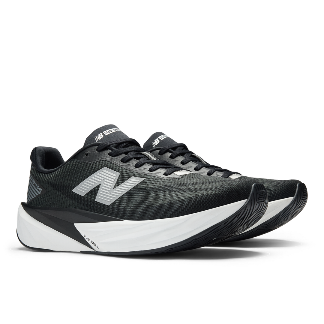 New Balance Mens FuelCell Rebel V5 - Black/Silver Metallic/White - Neutral - AW25