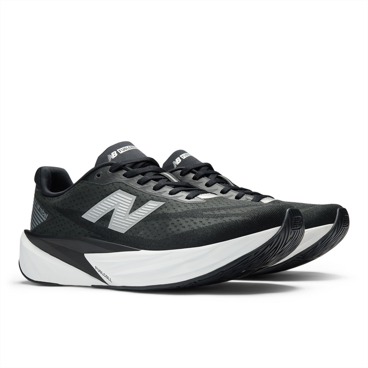 New Balance Mens FuelCell Rebel V5 - Black/Silver Metallic/White - Neutral - AW25