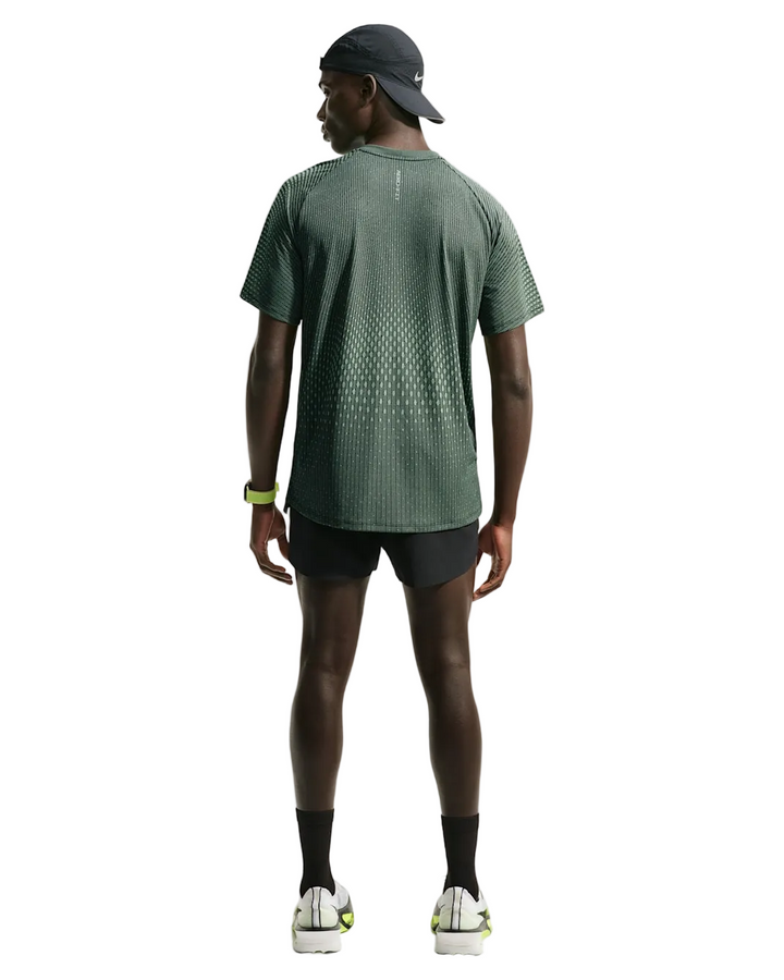 Nike Mens Aero-FIT Short Sleeve Running Tee - Black/Light Green Spark/Reflective Silver - SU26
