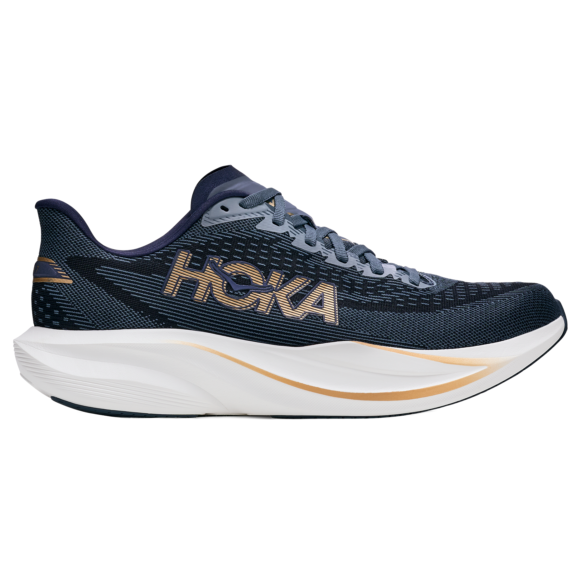 Hoka Womens Mach 7 - Faded Navy/Gold - Neutral - AW26
